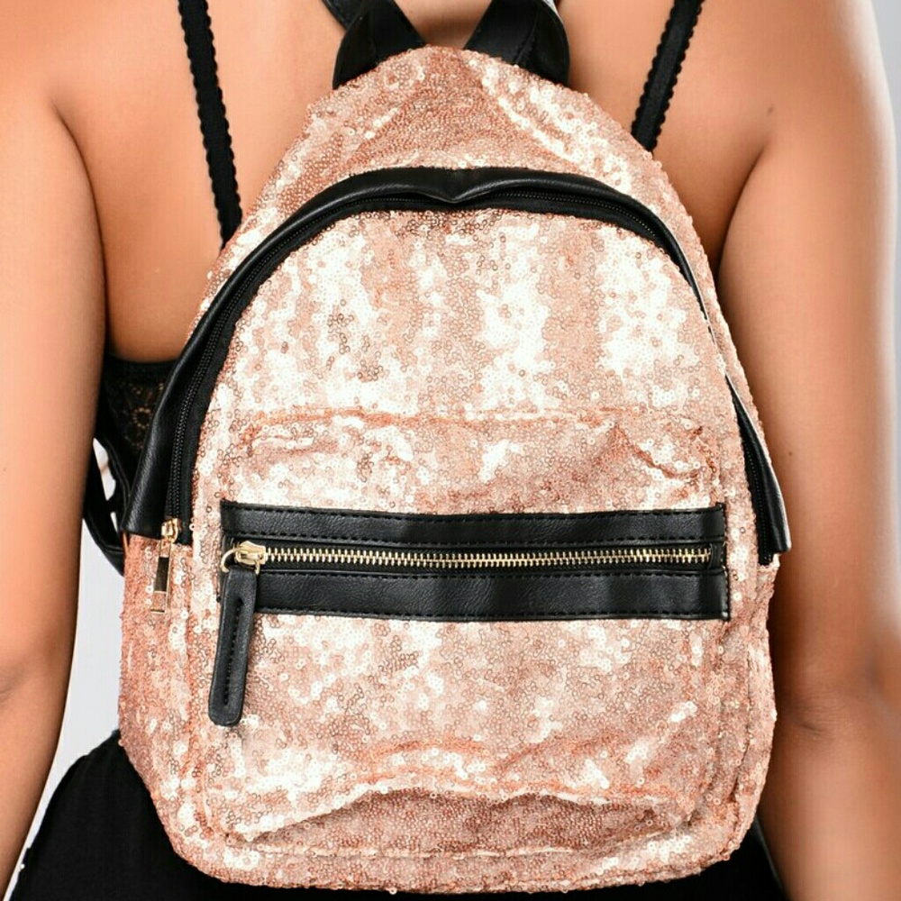 Rosegold backpack handbag